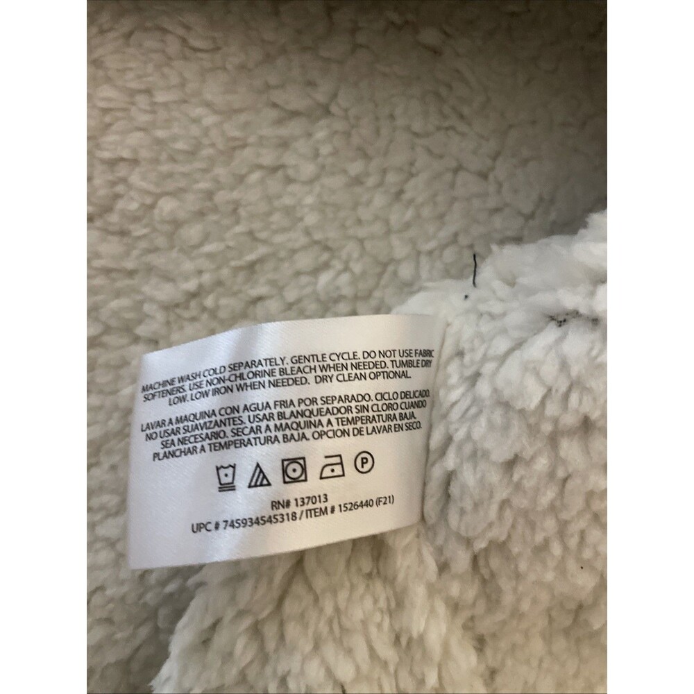 Orvis Sweater Mens XL Blue Sherpa Lined Waffle Fleece Quarter Zip Pullover Top - Picture 10 of 10
